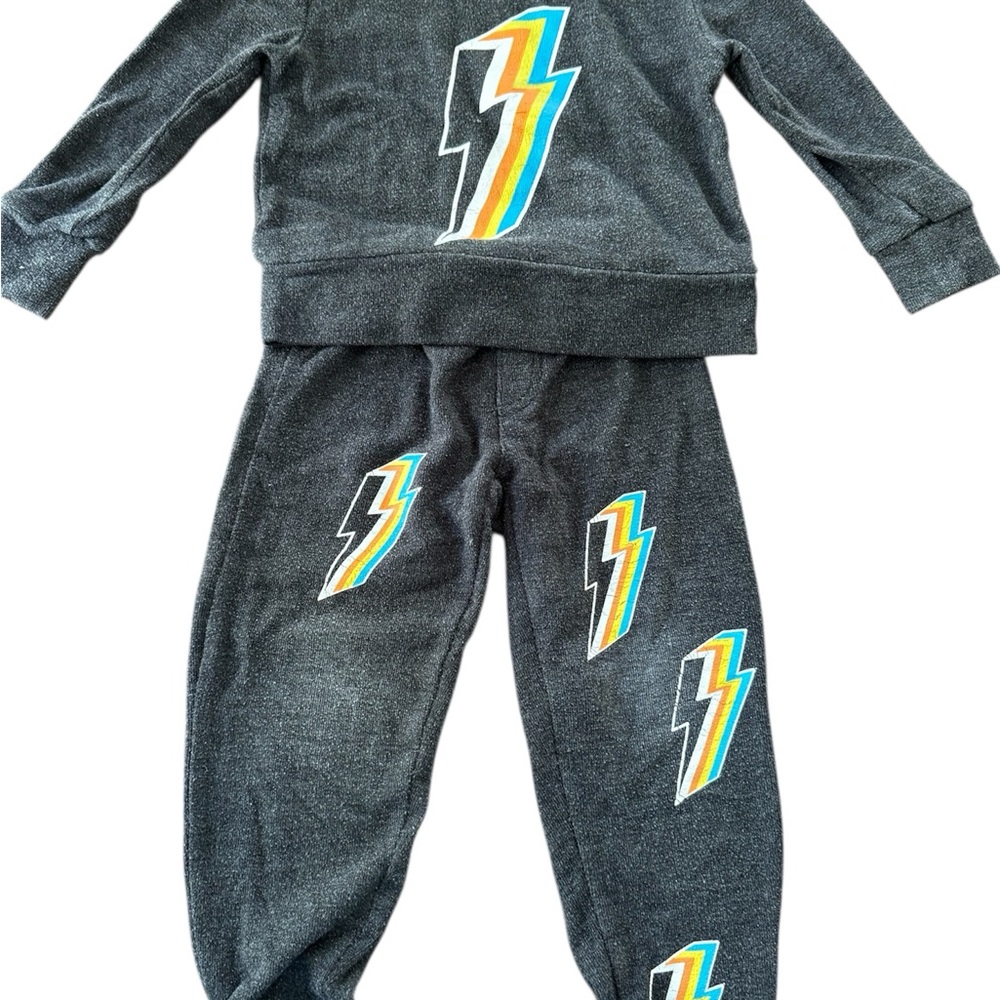 Chaser kids lightning bolt jogger set